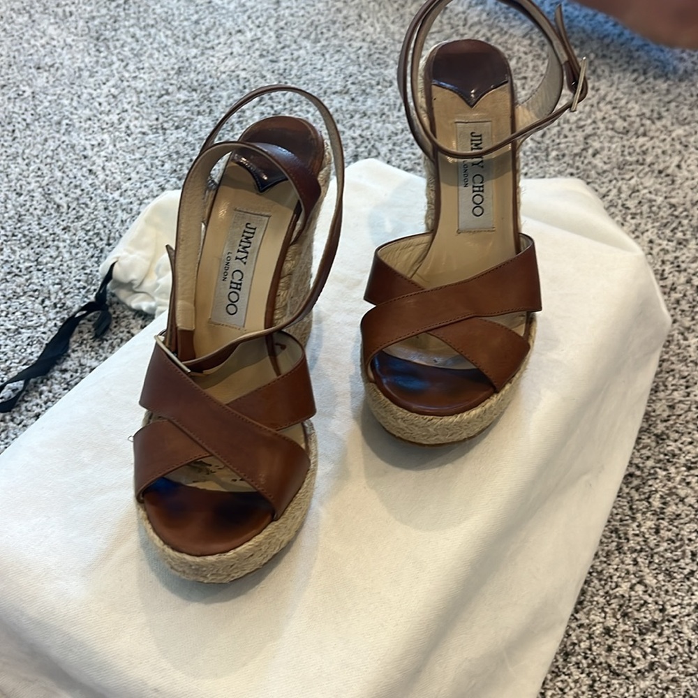 Jimmy Choo brown wedges